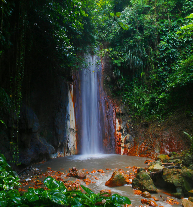 Diamond Waterfall, Soufrière