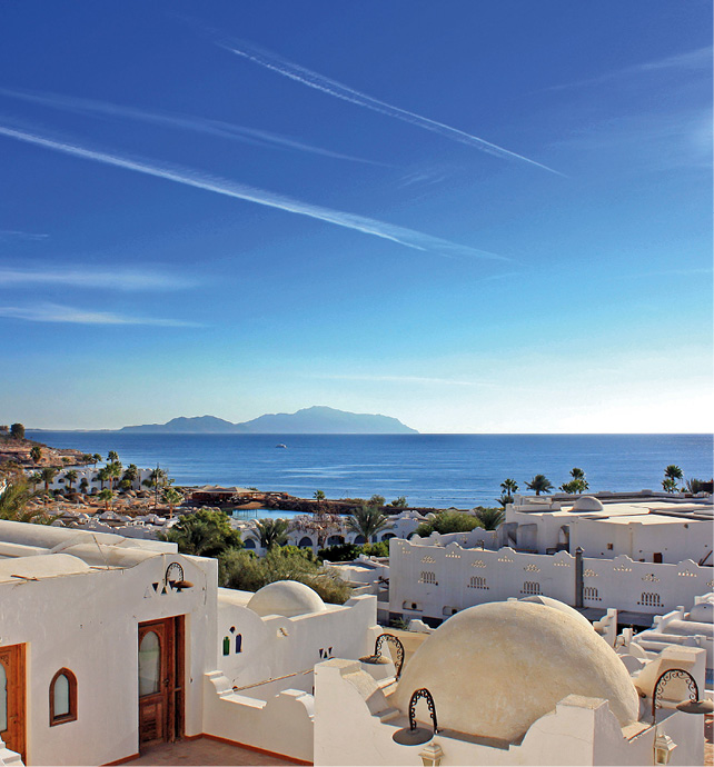 Beautiful panoramic view of the Red sea, Sharm el-Sheikh coastline