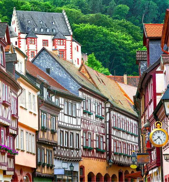 Timber houses in Miltenberg, Germany