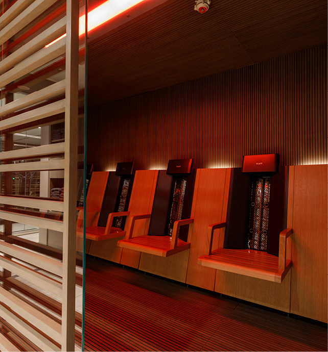 An innovative infrared sauna on board a luxury yacht cruise